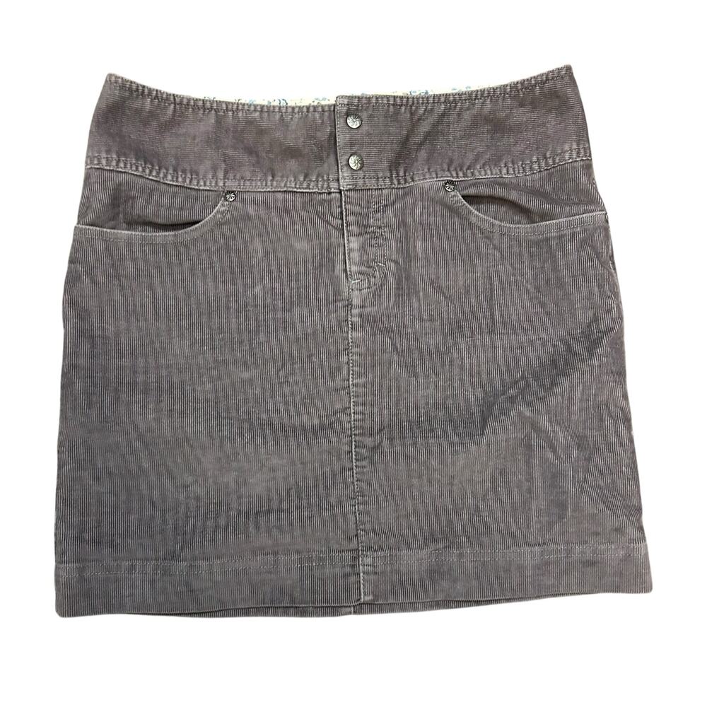 Athleta Corduroy Mini A-Line Skirt Dusty Lavender Womens 6 Granola 2000s Pockets